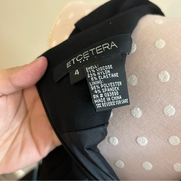 Carbon Black Sheath Dress with Blue Accent Belt A3 - Picture 11 of 11